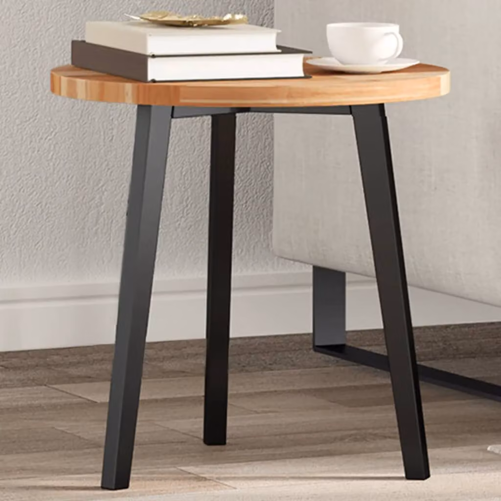 Piano Tavolo Rotondo in Legno di Acacia Oliato Marrone vidaXL Ø40 x H 2 cm