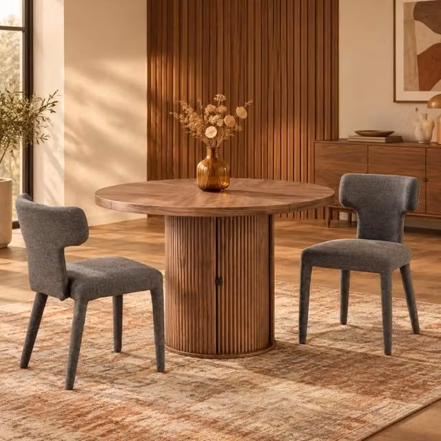 Set di 2 sedie da pranzo 45 x 47,5 x 80,7 cm in tessuto grigio –