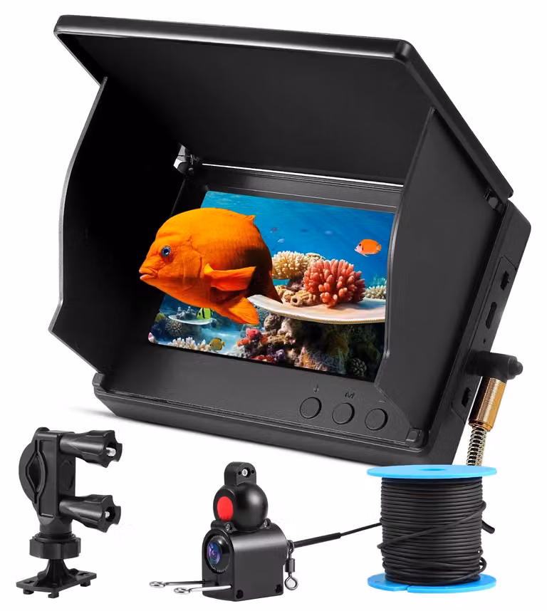 Localizzatore di pesci, design impermeabile, visione notturna a infrarossi, colore nero