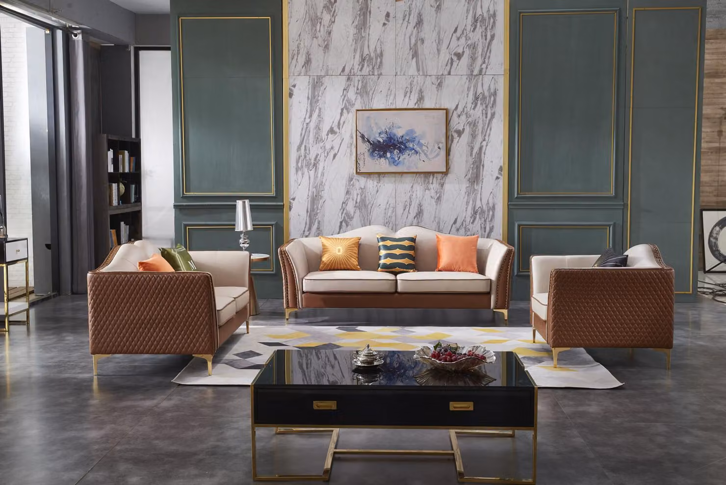 Sofagarnitur 3+2+1 Sitzer Klassischer Wohnlandschaft Sofas Couchen Polster