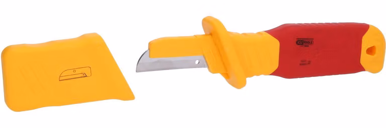 KS TOOLS Coltello per cavi con isolamento protettivo e lama diritta 200 mm - 117.5602