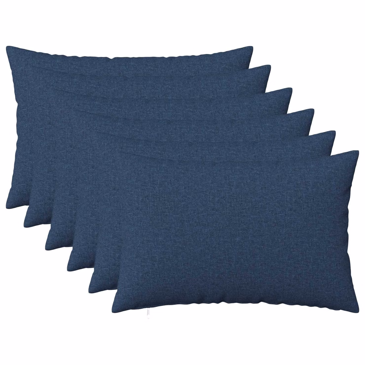 Set di 6 cuscini vidaXL HEERLEN blu in tessuto con rivestimento lavabile e rimovibile