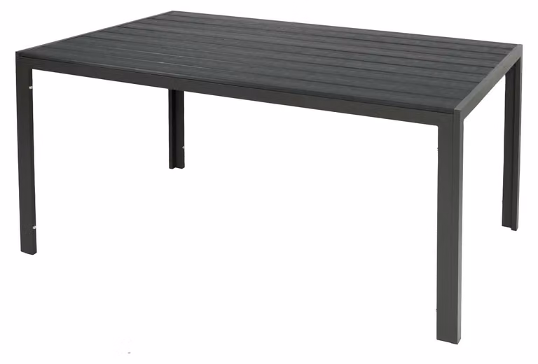 Grande tavolo da giardino Non-Wood in alluminio antracite/grigio 180x90 cm