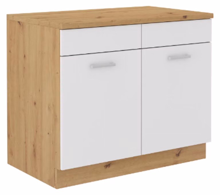 Mobile lavello cucina a buffet Mario 100 Mobile cucina componibile rovere bianco Artisan