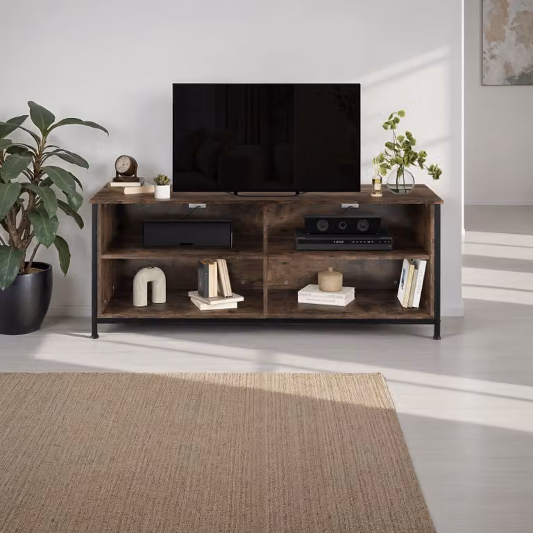 Credenza Navan TecTake GmbH in stile industriale marrone con finitura opaca, L: 147 cm, P: 41 cm, H: 60,5 cm