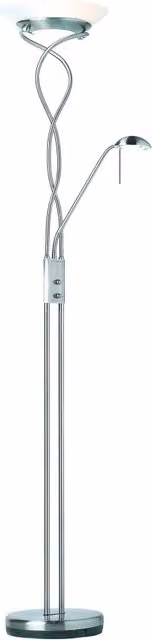 Lampada da terra Monaco dimmer con luce lettura cromata