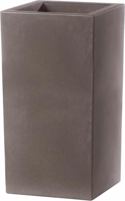 Vaso Cubo Alto Essential 80 Tulli Schio in Resina Cappuccino L/P/H: 40 x 40 x 80 cm