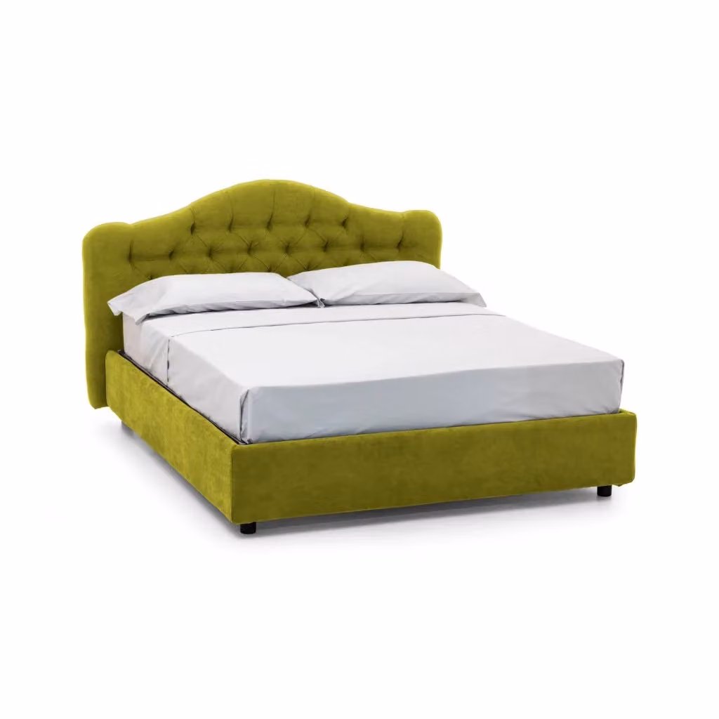 Letto Matrimoniale Alfer DMORA con Materasso Incluso, Verde e Nero, L: 160 cm, P: 200 cm – 2