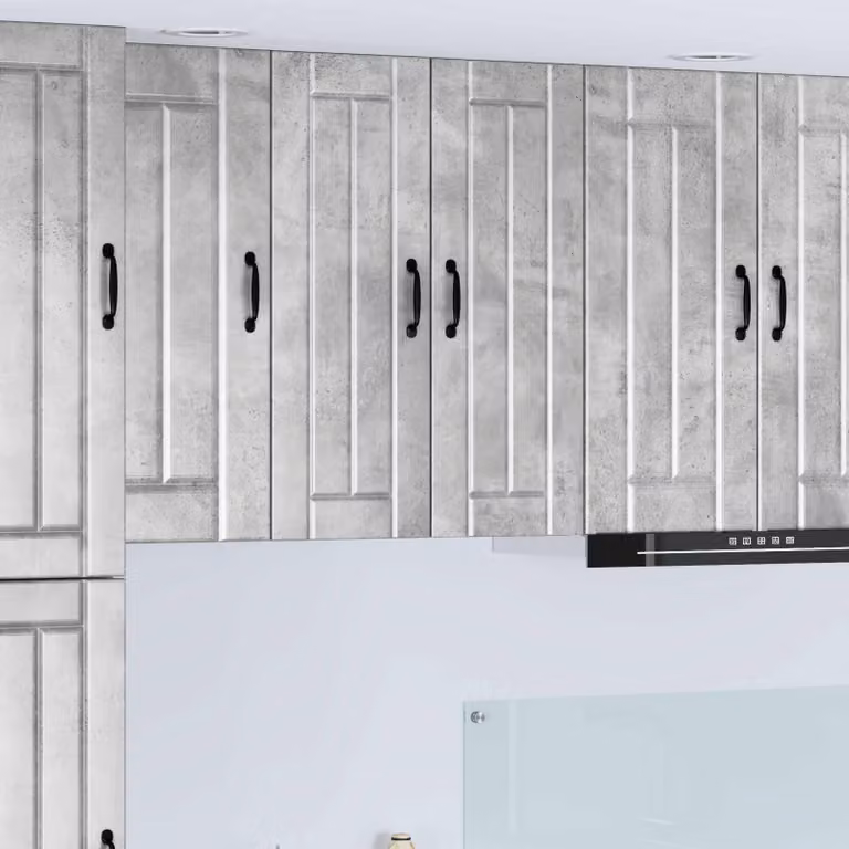 vidaXL Armadietto a muro LUCCA Grigio, Mobile da cucina moderno in legno e MDF con ante a battente e ripiani interni, L: 30 cm, P: 31 cm, H: 80 cm