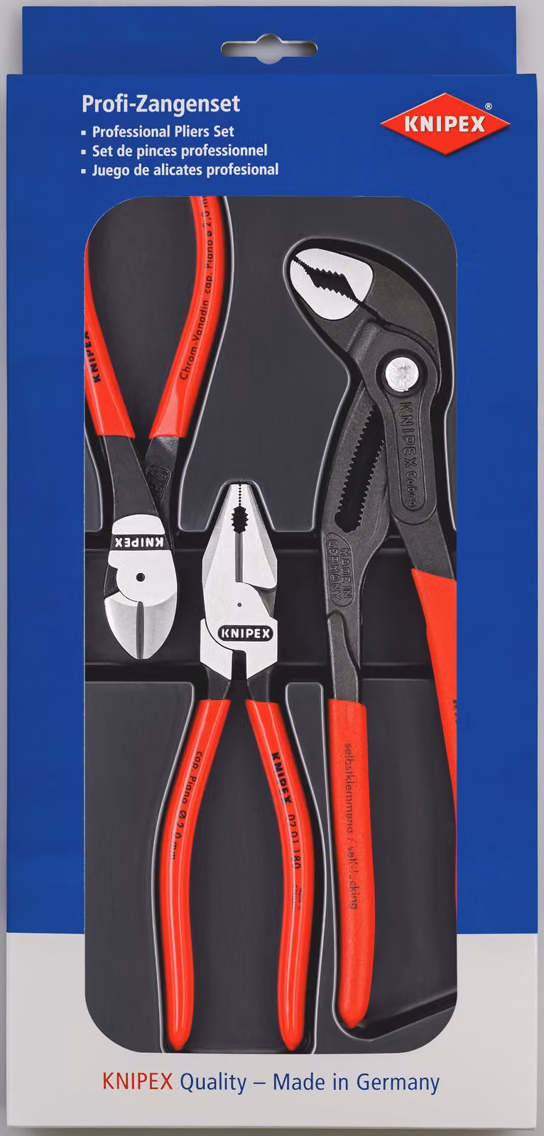 3 pezzi. Set di pinze di potenza Knipex 00 20 10
