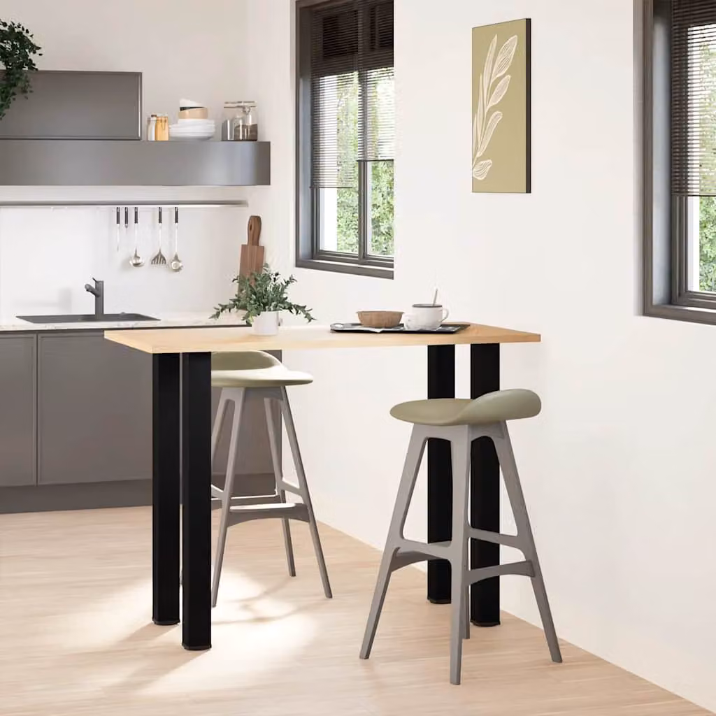 vidaXL Gambe per tavolo da bar 4 pz nere 100-102 cm in acciaio