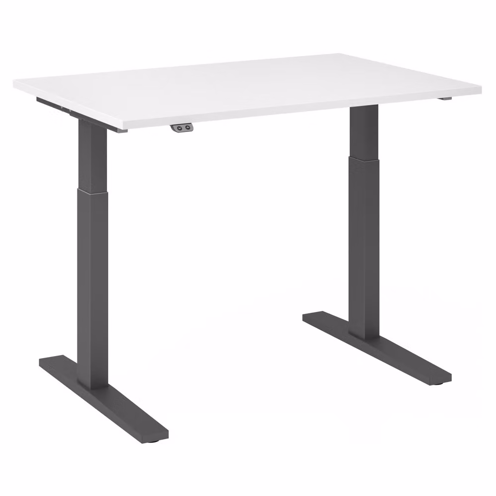 Scrivania regolabile in altezza XMKA | 2 motori | 120-180 cm | elettrica | bianca, colore struttura:grafite, dimensioni piano d'appoggio:120 x 80 cm