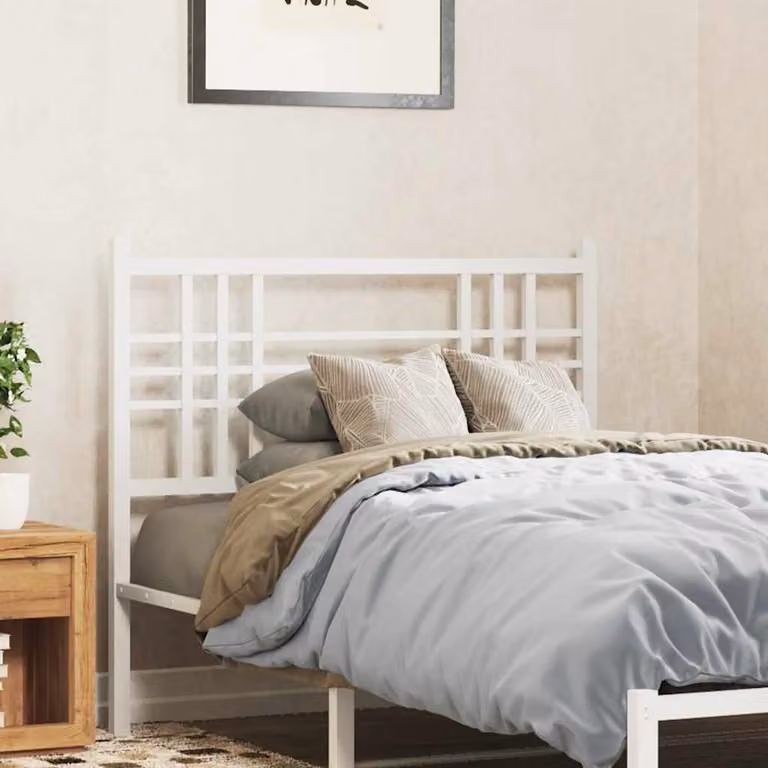 Testiera di ricambio in metallo vidaXL colore bianco per letto 100x200 cm