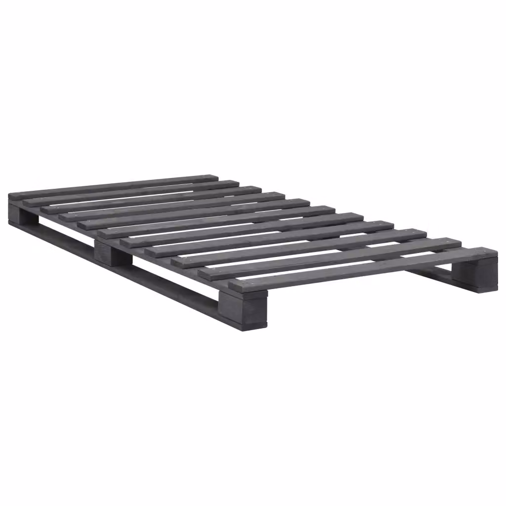 Letto singolo per adulti DESIGN IN in legno massello di pino grigio L: 200 cm, P: 100 cm – 2