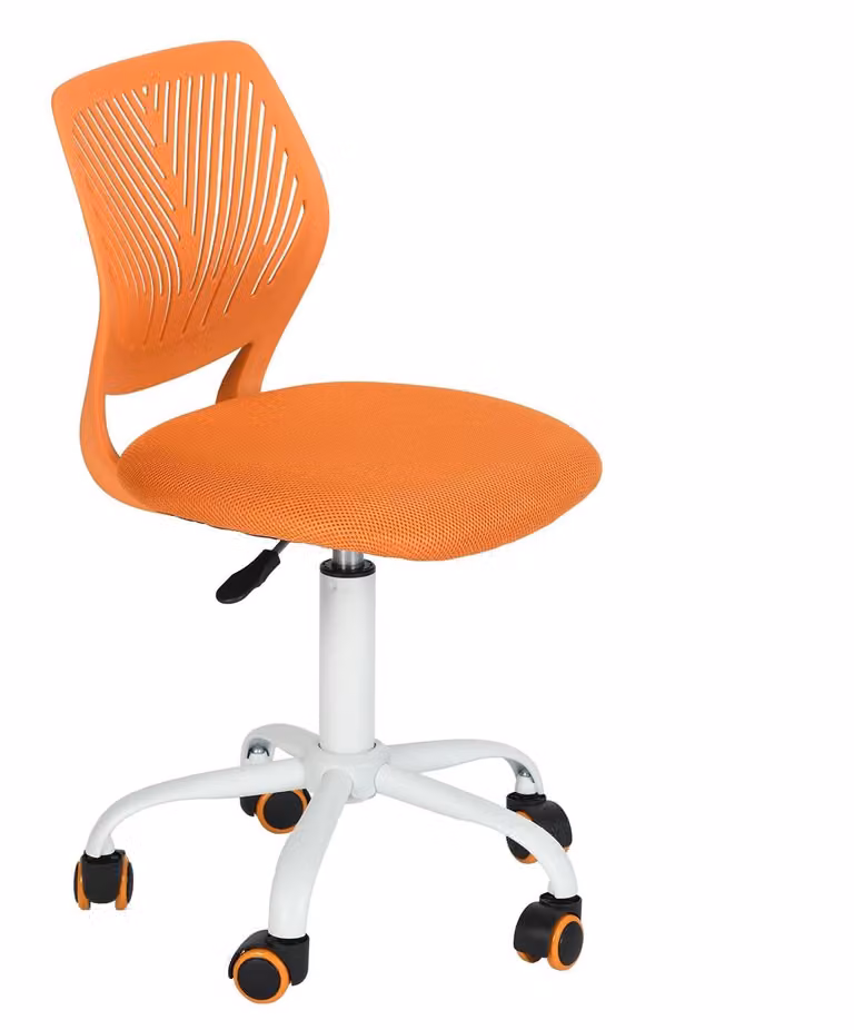 Elzusha - Sedia da ufficio ergonomica regolabile, senza braccioli - Arancione
