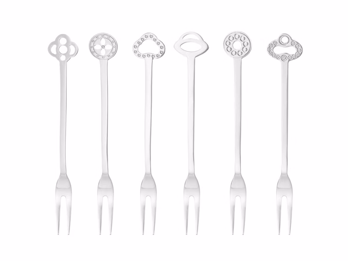 Party Item Set di 6 Forchettine - Acciaio a Specchio