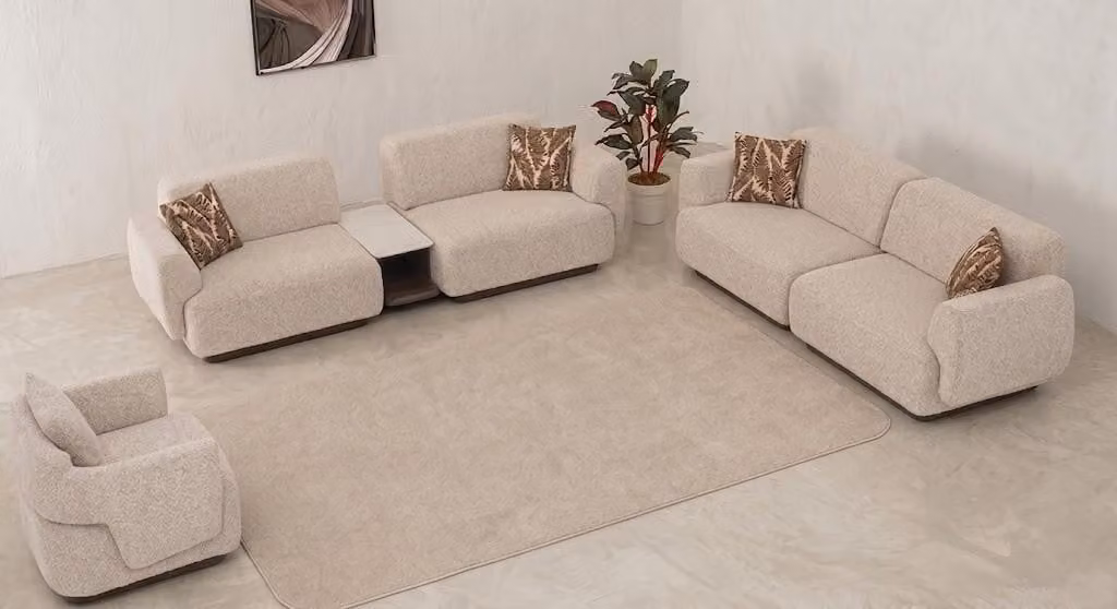 Divano, poltrona, morbido, confortevole, elegante, moderno, bianco