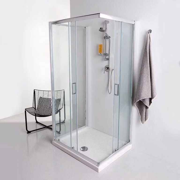Cabina doccia 3 lati in vetro 70x100 scorrevoli e lato fisso 70cm