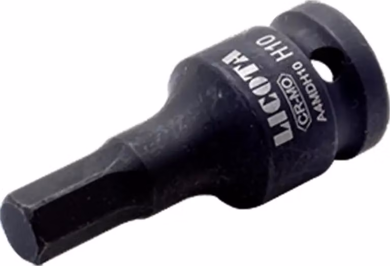 Chiave a Bussola Esagonale 1/2", H5, Cr-Mo Industriale per Avvitatore a Impulsi