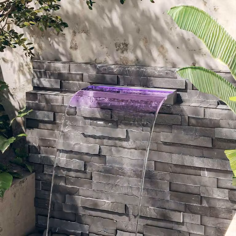 vidaXL Sfioratore a Cascata con LED RGB in Acciaio Inox Argento L: 60 cm