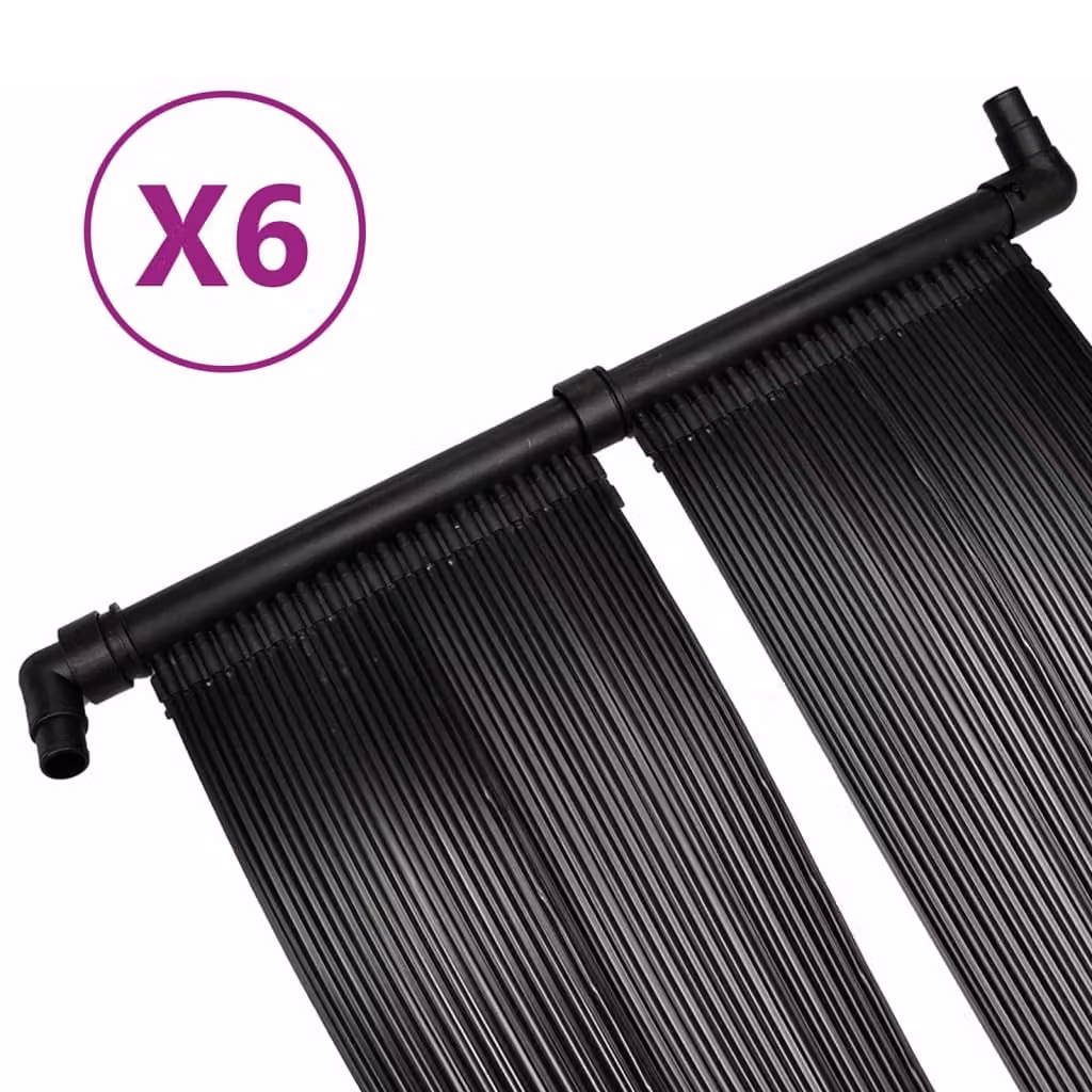 vidaXL Pannello solare riscaldatore per piscina 6 pezzi 80x620 cm