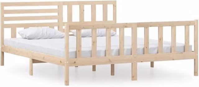 Letto matrimoniale | Letto per adulti | Giroletto 180x200 cm Super King in Legno Massello