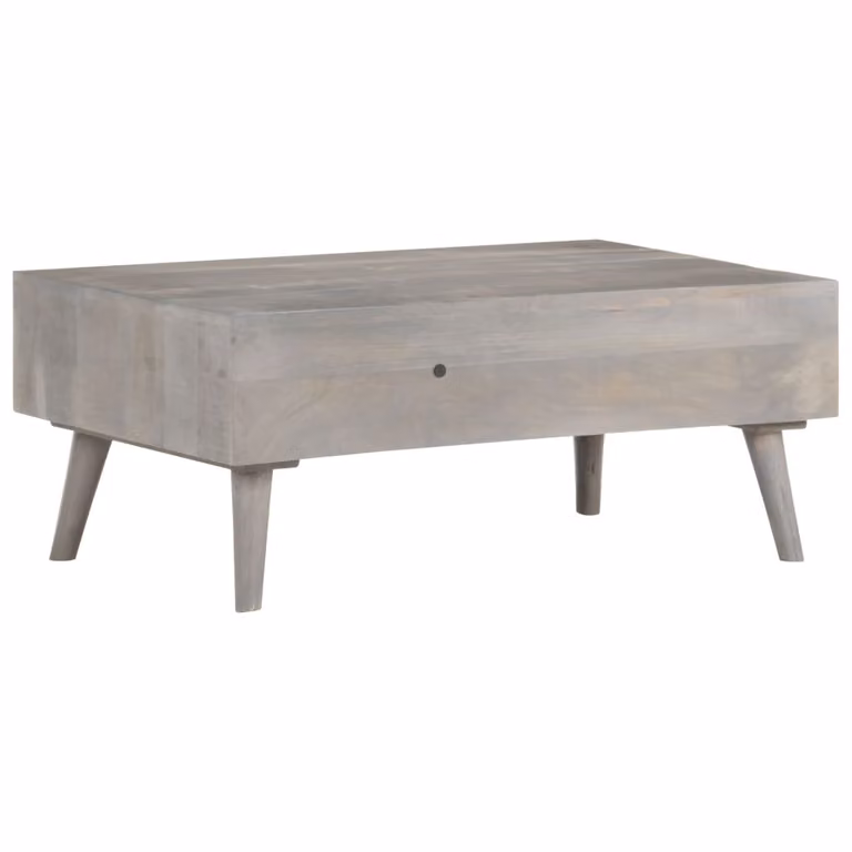 Maison Exclusive - Tavolino grigio 100x60x40 cm in legno massello di mango grezzo