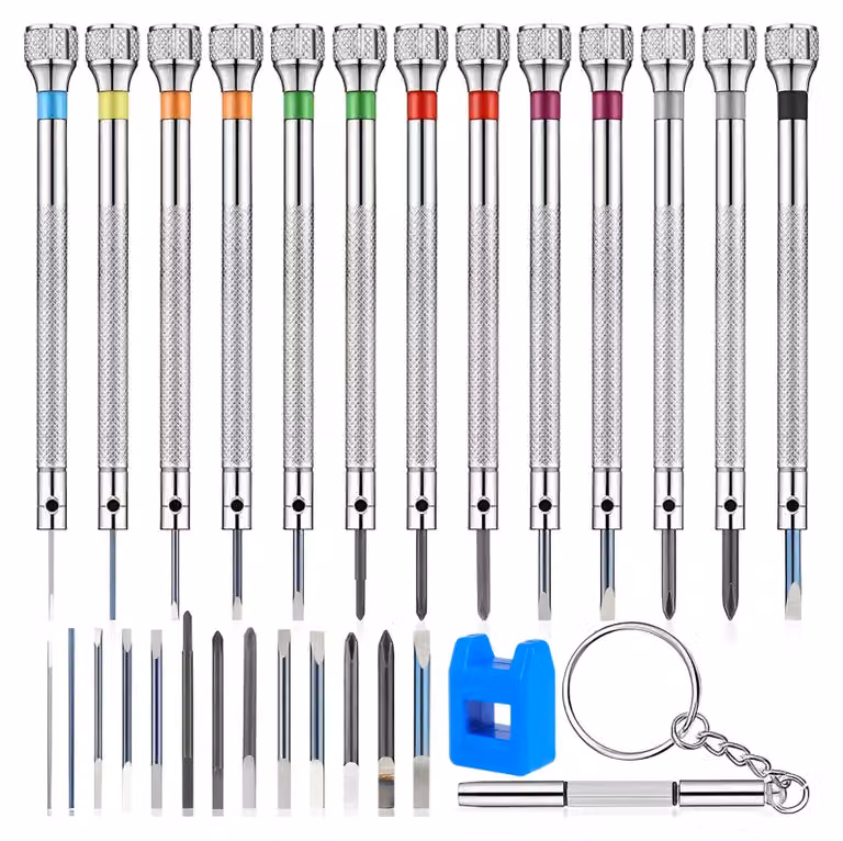 Set di cacciaviti di precisione, acciaio resistente, design ergonomico, 2 pezzi