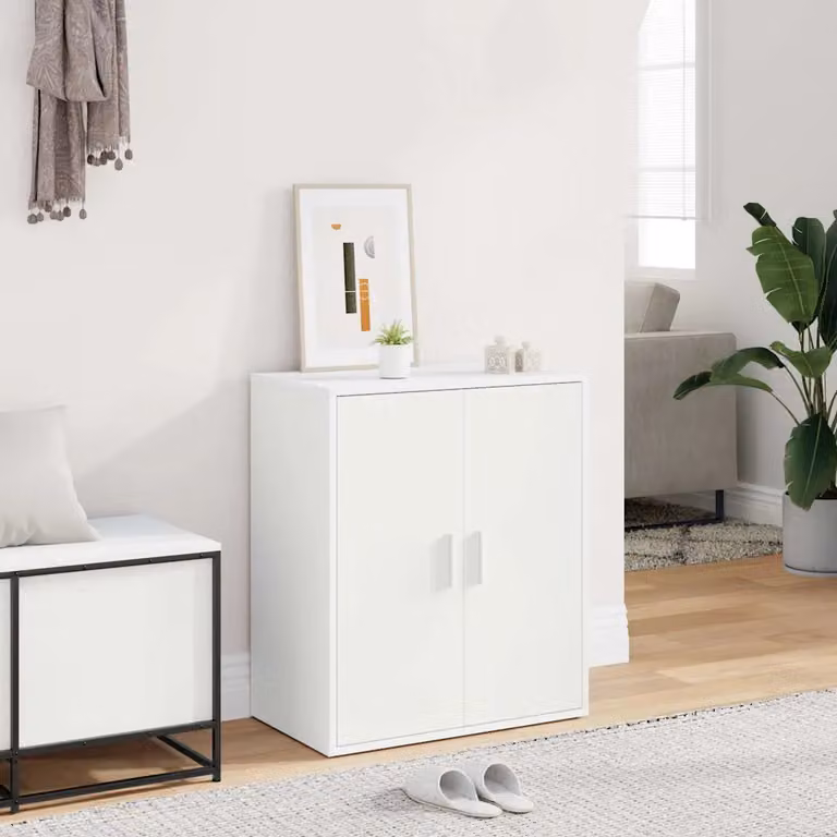 Armadio porta scarpe moderno vidaXL in MDF bianco L 60 cm x P 35 cm x H 70 cm