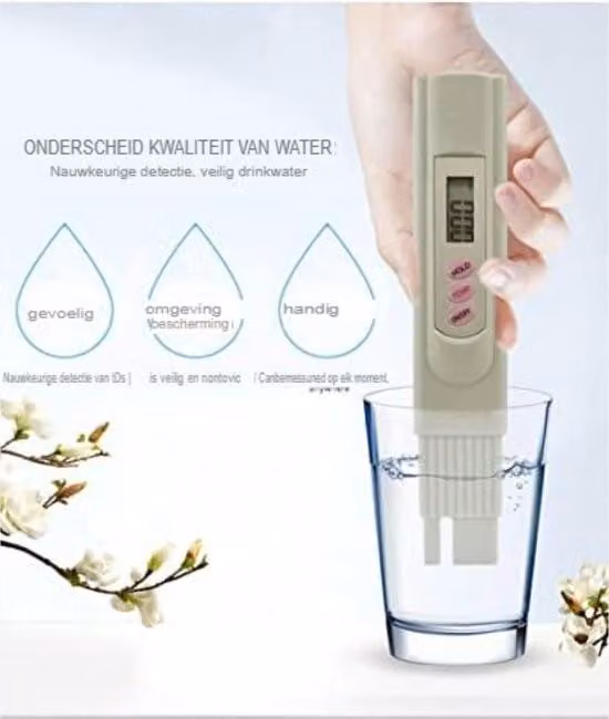 Gratyfied – Misuratore TDS – Misuratore TDS digitale per acqua potabile – Misuratore pH (bianco)