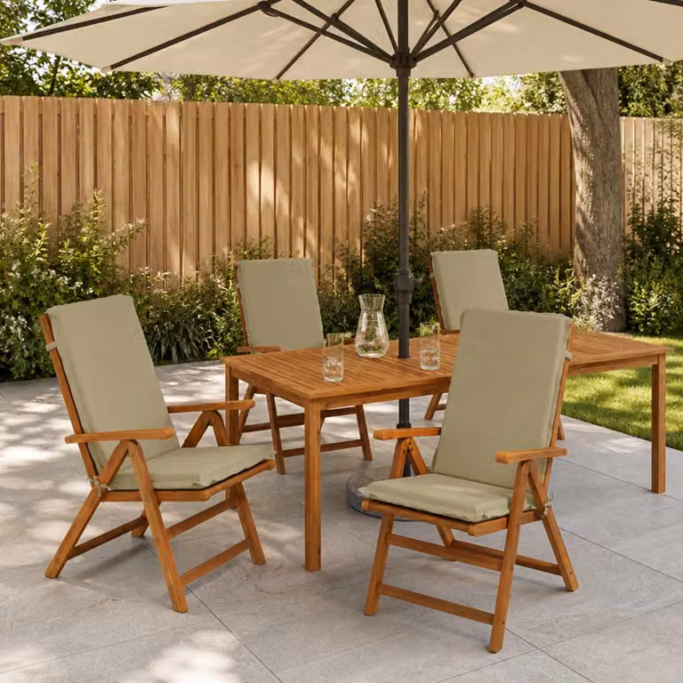vidaXL Cuscino per sedia a schienale alto GEMERT 4 pz 100% Poliestere