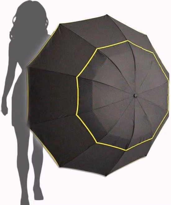Ombrellone da golf intrecciato e resistente allo strappo, con doppio telo e protezione dai raggi solari.