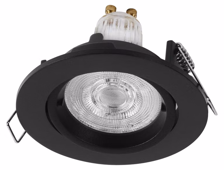 OSRAM 4058075853690 Set di faretti da incasso LED Twistlock flessibili, neri