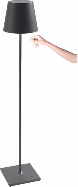 Lampada a led Poldina Pro XXL Grigio Scuro ricaricabile e dimmerabile 150cm con batteria fino a 12 ore
