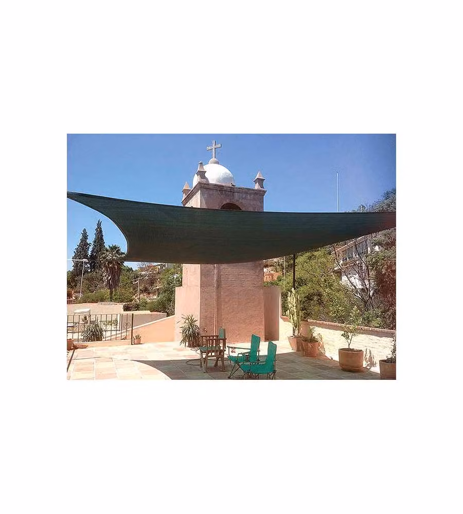 Verdelook Tenda Ombreggiante Vela Quadrata Ecrù 3,6x3,6 m