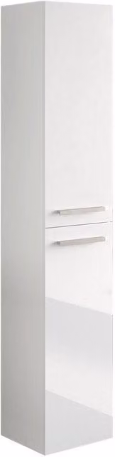 Colonna bagno Athena bianca con ante a battente e ripiani interni L/P/H: 30 x 25 x 150 cm