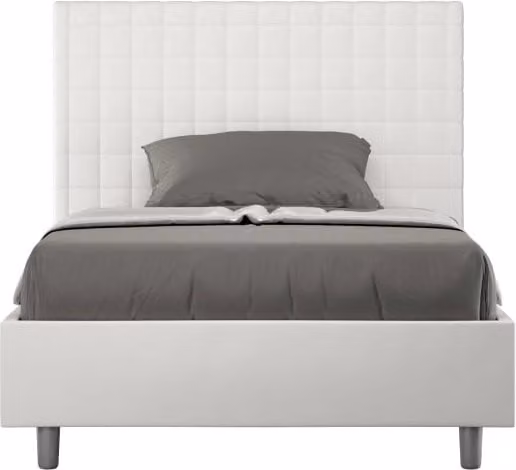 Letto imbottito Sunny Ityhome con contenitore in similpelle bianco L/P/H: 120 x 200 x 135 cm – 1