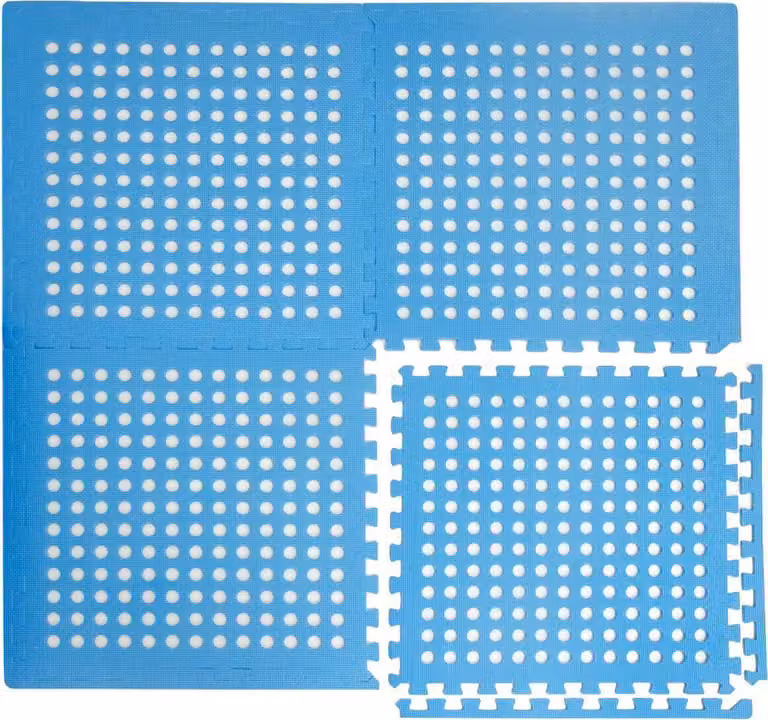 Tappeto per piscina Tappeto per pavimento 1,59mq Rivestimento per pavimento Set di 4 piastrelle per piscina Sottostrato per piscina