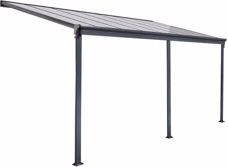Copertura per patio 557 x 303 x 226 / 278 cm (grigio)