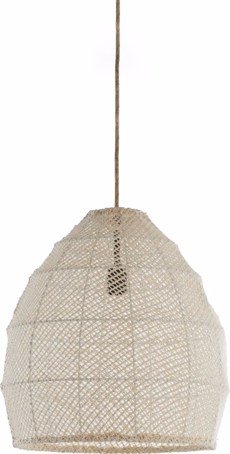 Lampada a sospensione - beige - Makassar - tessile - E27 - 2979643 - Light & Living