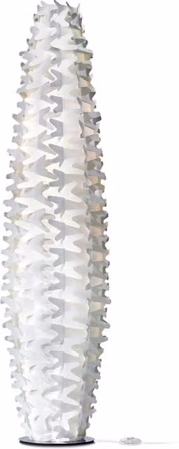 Lampada da terra Slamp Cactus con LED dimmabile in metallo e vetro, disponibile in oro/ottone e bianco o nero