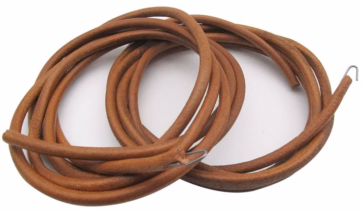 Cinghie in pelle per macchine da cucire a pedale, 2 pezzi, 173 cm