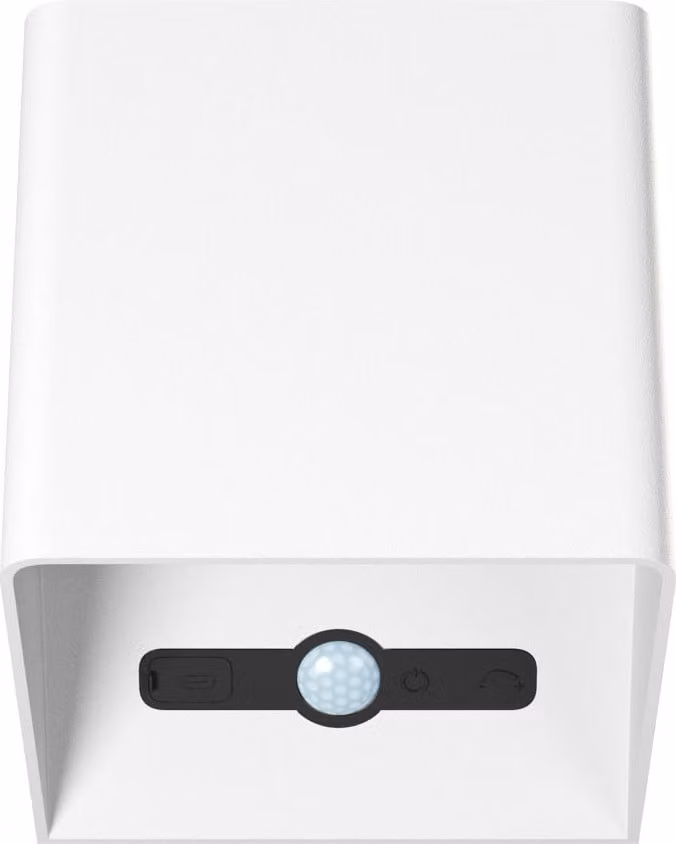 Beneito Faure Applique Led a Batteria con Sensore di Movimento Lek Sensor - 6W, 3000K, Ricarica USB-C, IP54 - Plafoniera da parete Bianca
