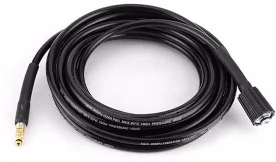 Tubo per la pulizia, lunghezza 15 metri - 40 MPa - Tubo per il lavaggio auto - Colore nero - Tubo in gomma - Compatibile con K2/K3/K4/K5