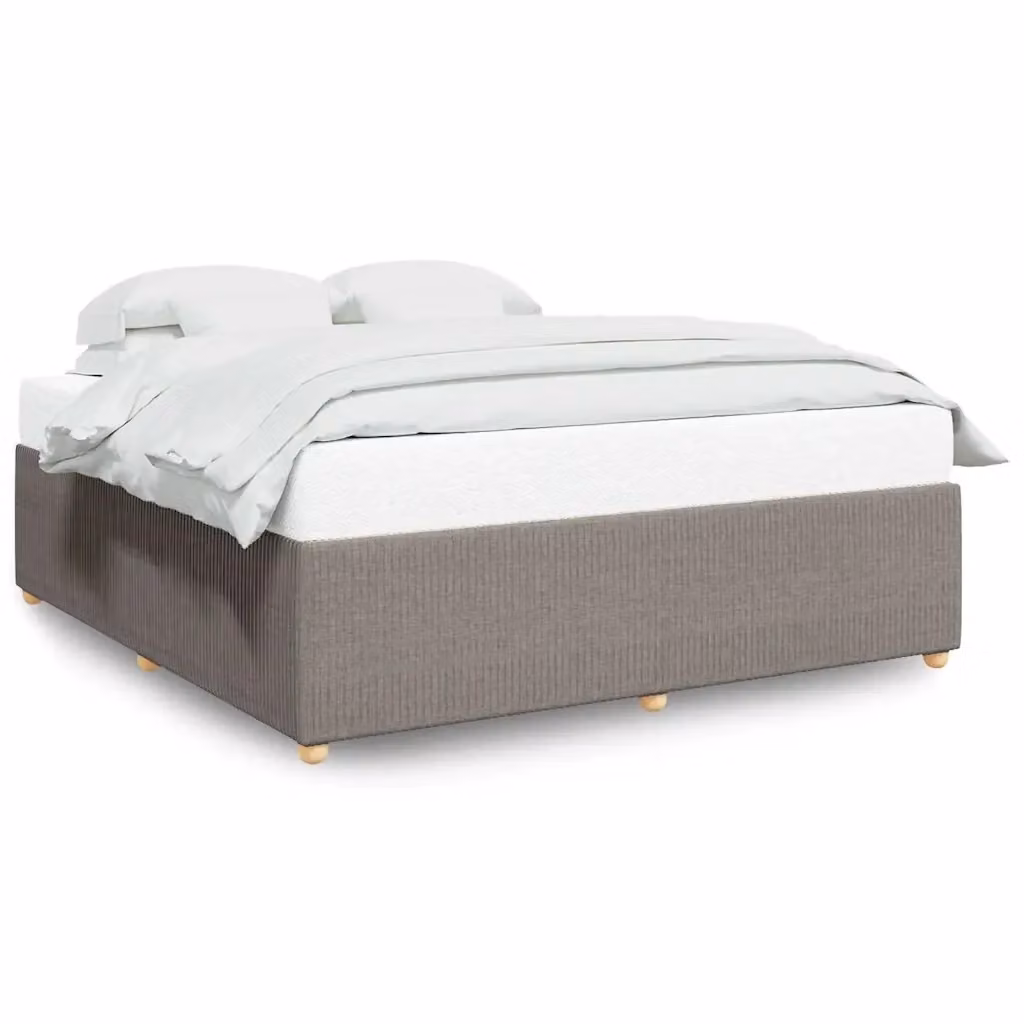 vidaXL Giroletto senza Materasso in Tessuto Tortora L: 180 cm, P: 200 cm – 2