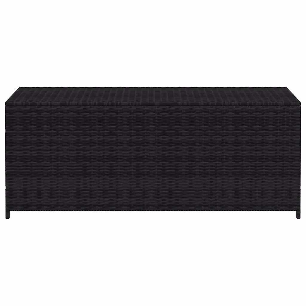 Baule da giardino moderno vidaXL in rattan nero L: 150 cm, P: 50 cm, H: 60 cm – 2