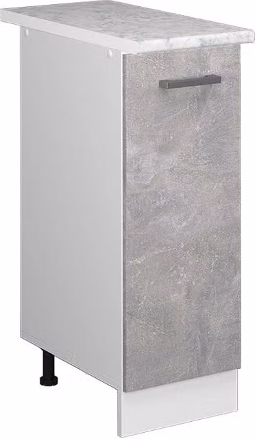 Base universale R-Line Vicco in calcestruzzo grigio con anta e piano di lavoro, L: 30 cm, H: 81,6 cm, P: 60 cm – 1