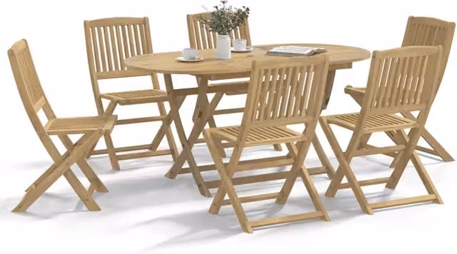 Set da Pranzo da Giardino 7 pz in Legno Massello di Acacia 3214240