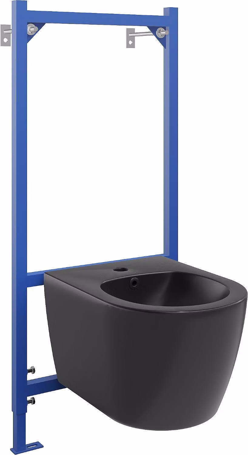 Mexen set da incasso bidet telaio Fenix B con bidet Carmen, nero opaco - 69935884985