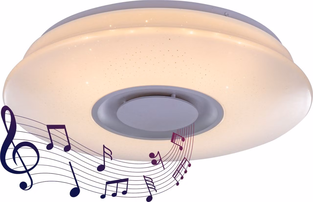 Lampada da soffitto a LED, effetto stella, Bluetooth, altoparlante, 36 cm